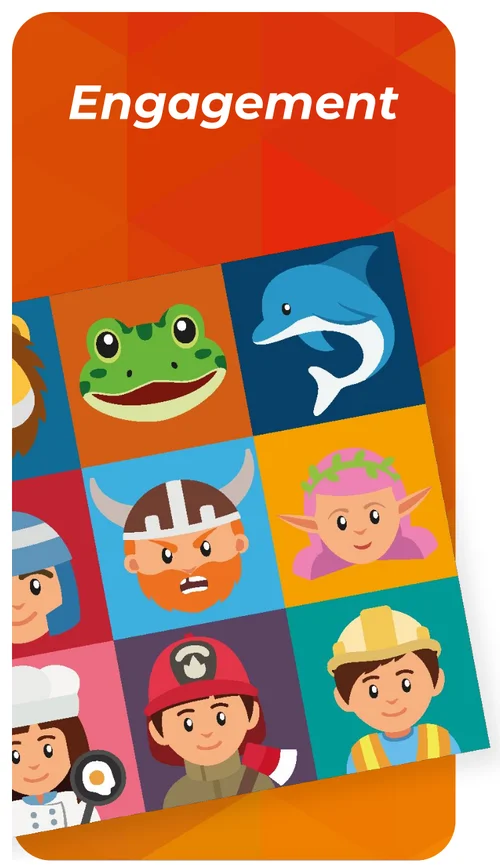 Engagement: griglia di avatar illustrati